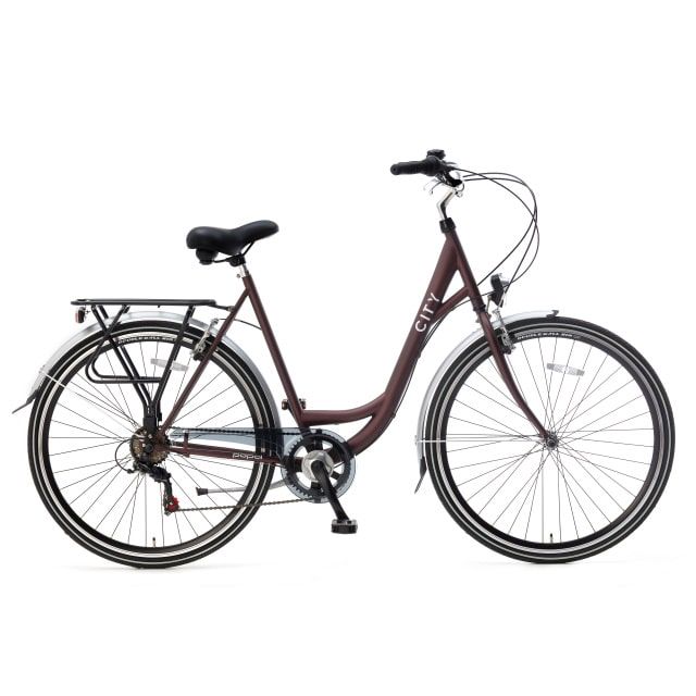 Popal City Dames 6 Versnellingen 28 inch Oak Red