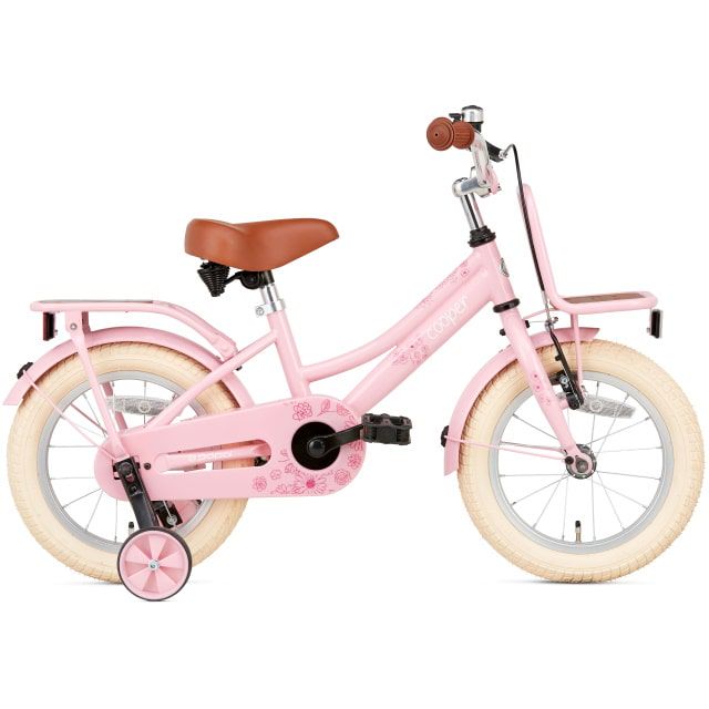 Supersuper Cooper Bamboo 14 inch Roze Meisjesfiets