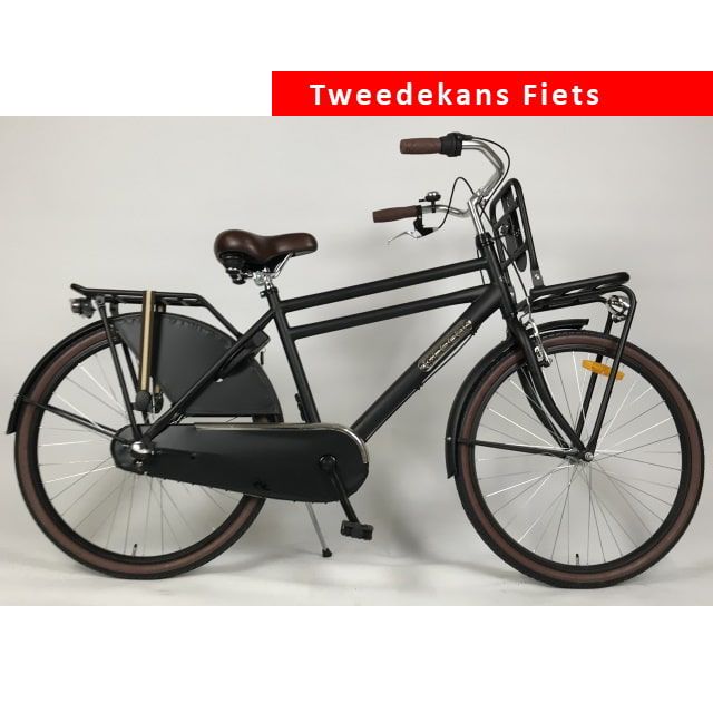Popal Daily Dutch 3 Versnellingen Jongensfiets 26 inch Mat Zwart Tweede Kans