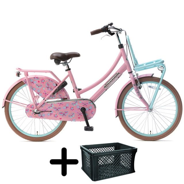 Popal Daily Dutch Basic+ 22 inch Mint Roze met krat