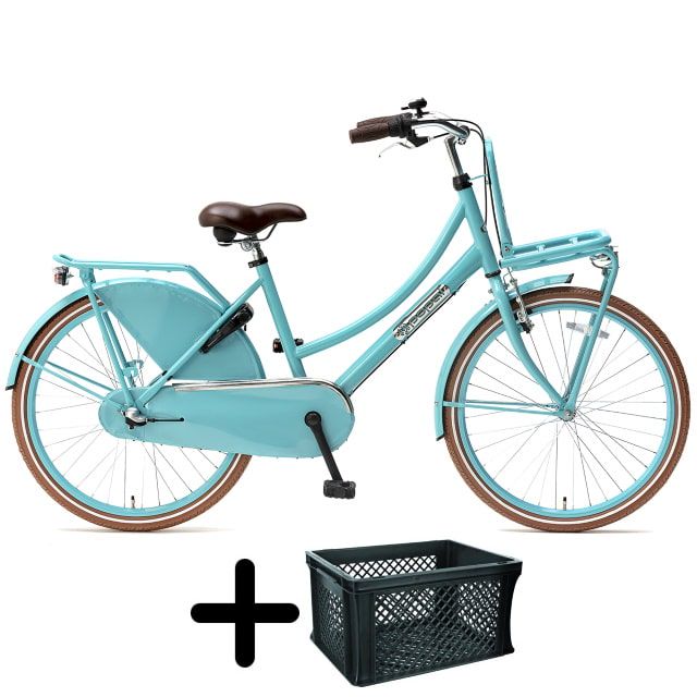 Popal Daily Dutch Basic+ 24 inch Turquoise met krat