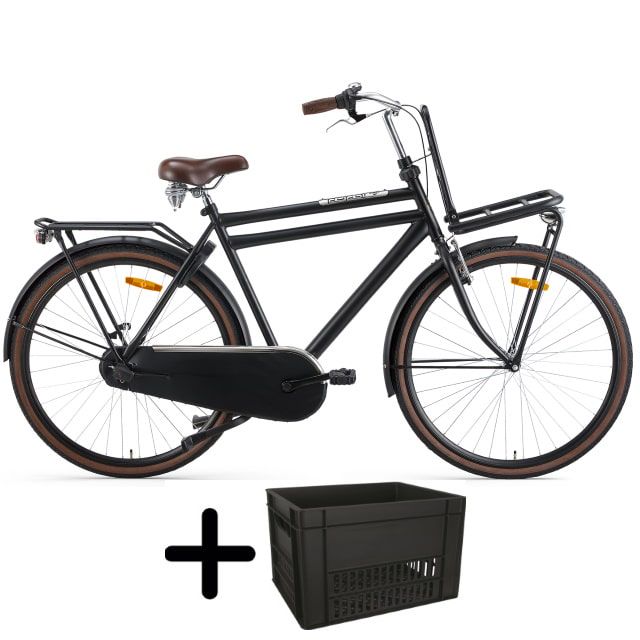 Popal Daily Dutch Basic+ Heren 28 inch Mat Zwart met krat