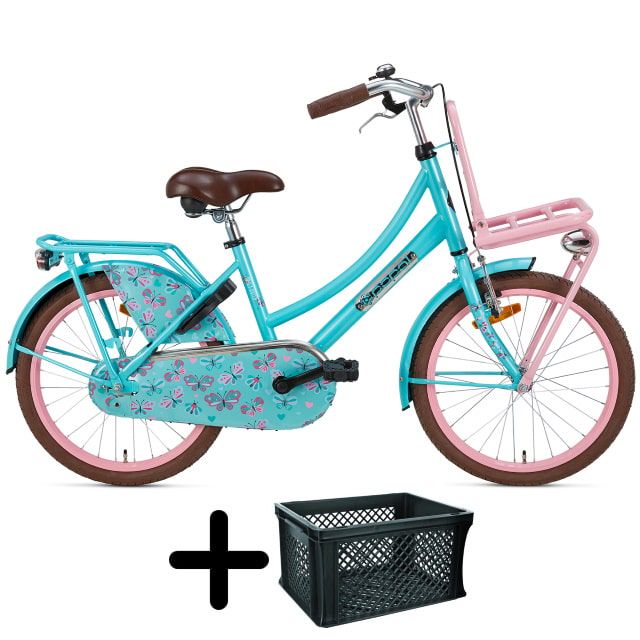 Popal Daily Dutch Basic 20 inch Turquoise Roze met krat