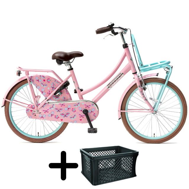 Popal Daily Dutch Basic 22 inch Mint Roze met krat