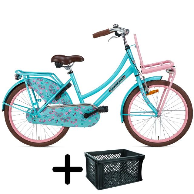 Popal Daily Dutch Basic 22 inch Turquoise Roze met krat