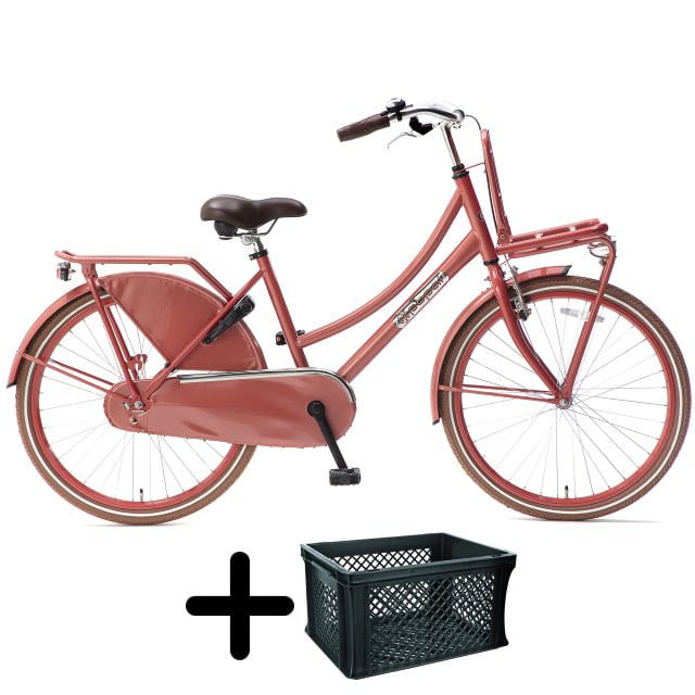 Popal Daily Dutch Basic 24 inch Flamingo met krat