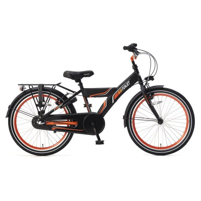 Popal Funjet 3 Versnellingen 22 inch Mat Zwart Oranje