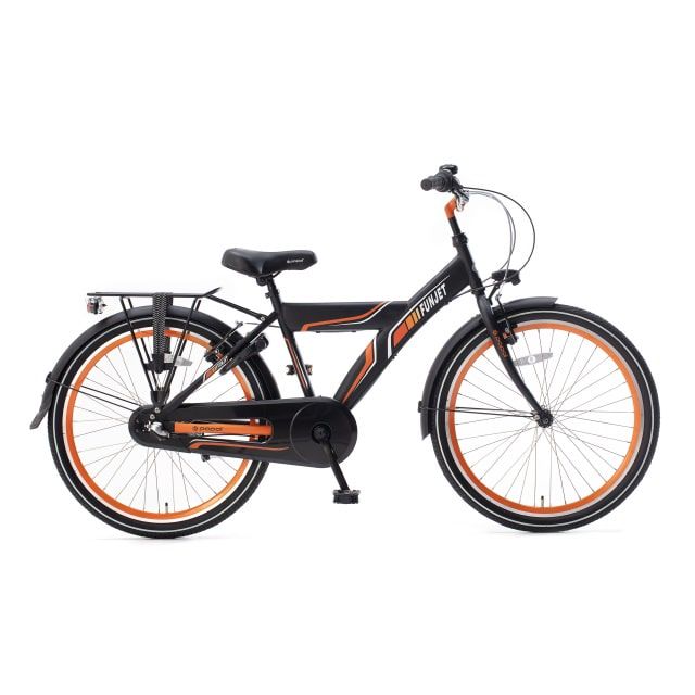Popal Funjet 3 Versnellingen 24 inch Mat Zwart Oranje