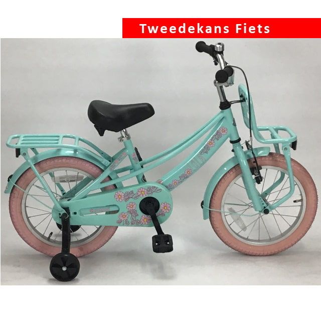 Popal Lola Meisjesfiets 16 inch Mint Roze Tweede Kans