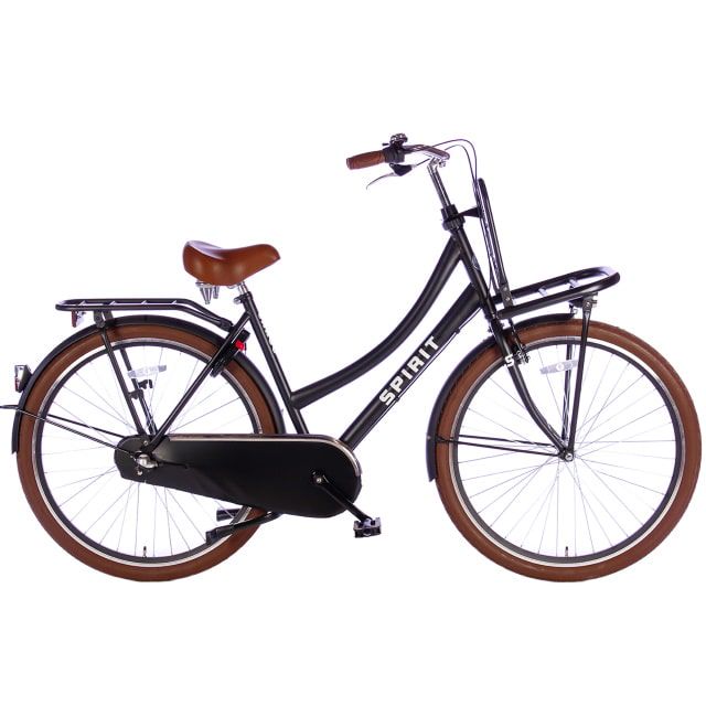 Spirit Cargo Plus N3 Damesfiets 28 inch 57 cm Mat Zwart