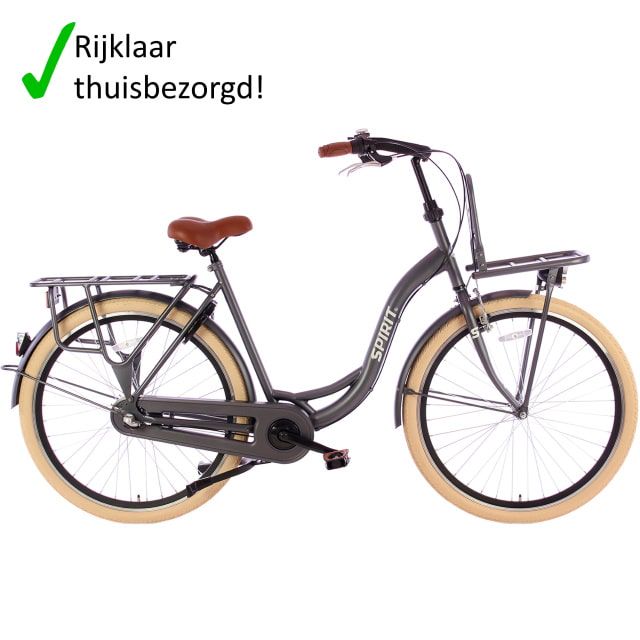 Spirit Carry N3 Moederfiets 28 inch 55 cm Mat Grijs 100p