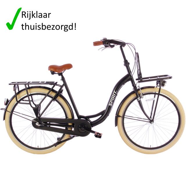 Spirit Carry N3 Moederfiets 28 inch 55 cm Mat Zwart 100p