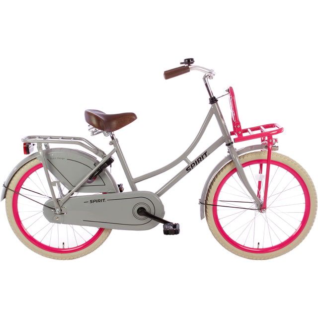 Spirit Omafiets 20 inch Grijs Roze