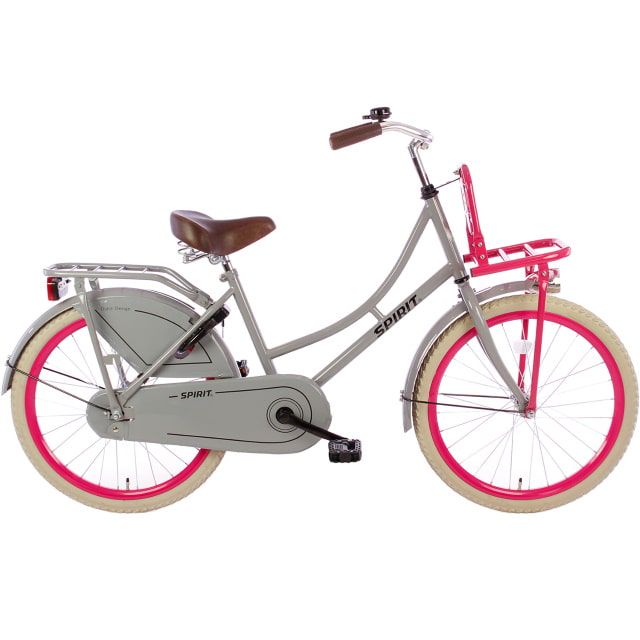 Spirit Omafiets 22 inch Grijs Roze