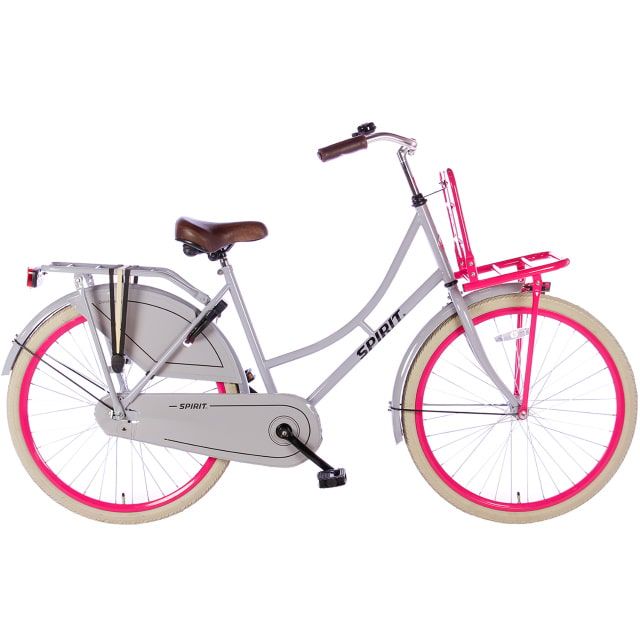 Spirit Omafiets 26 inch Grijs Roze