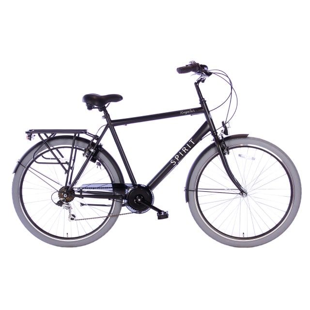 Spirit Regular 7 Versnellingen 28 inch Mat Zwart