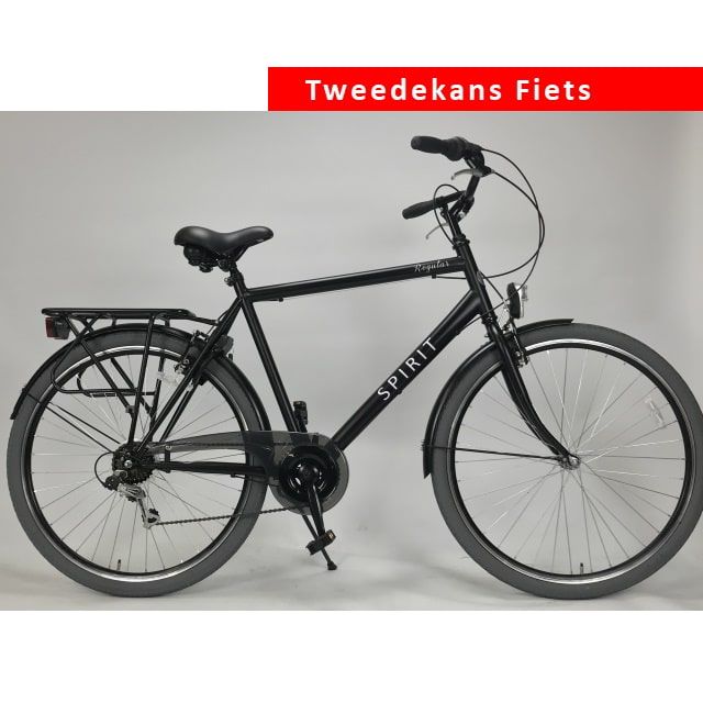 Spirit Regular Herenfiets 28 inch 58 cm Mat Zwart Tweede Kans