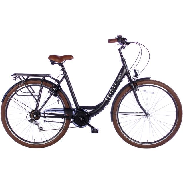 Spirit Regular Lady 7 Speed 28 inch 53 cm Mat Zwart