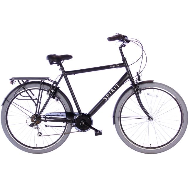 Spirit Regular Man 7 Speed 28 inch 58 cm Mat Zwart