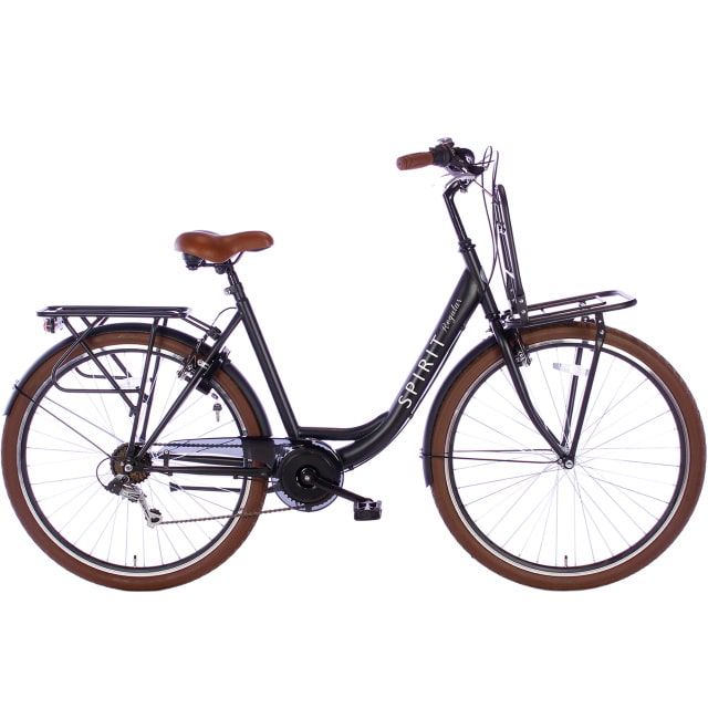 Spirit Regular Plus Lady 7 Speed 28 inch 53 cm Mat Zwart