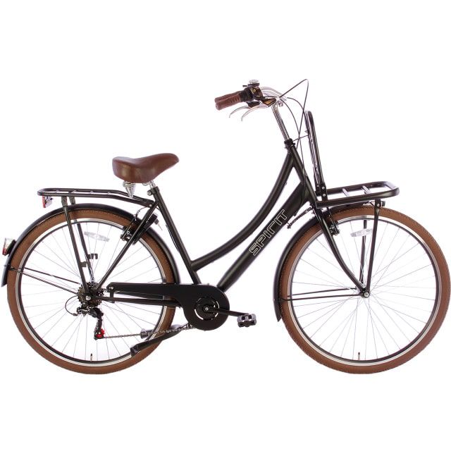 Spirit Transporter 6 Speed Damesfiets 28 inch 50 cm Mat Zwart