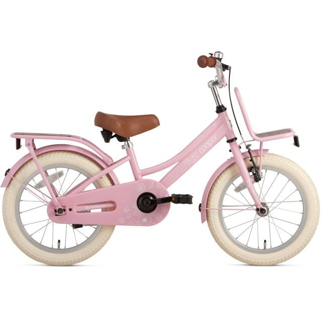 Supersuper Cooper Bamboo 16 inch Roze Meisjesfiets