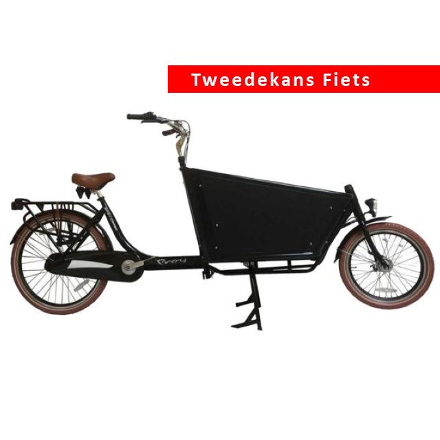 Troy Easy Cargo Bakfiets 3 Versnellingen Zwart Tweede Kans
