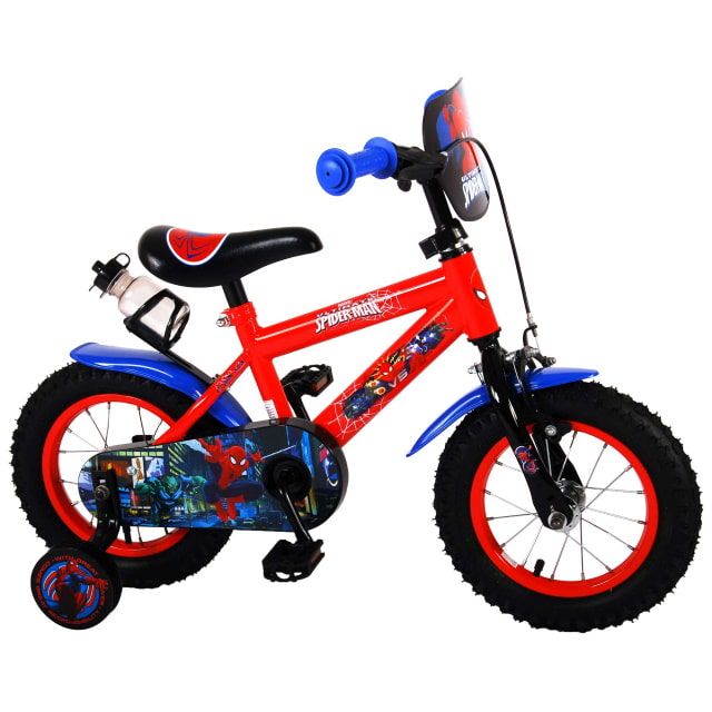 Ultimate Spider Man Kinderfiets Jongens 12 inch Blauw Rood