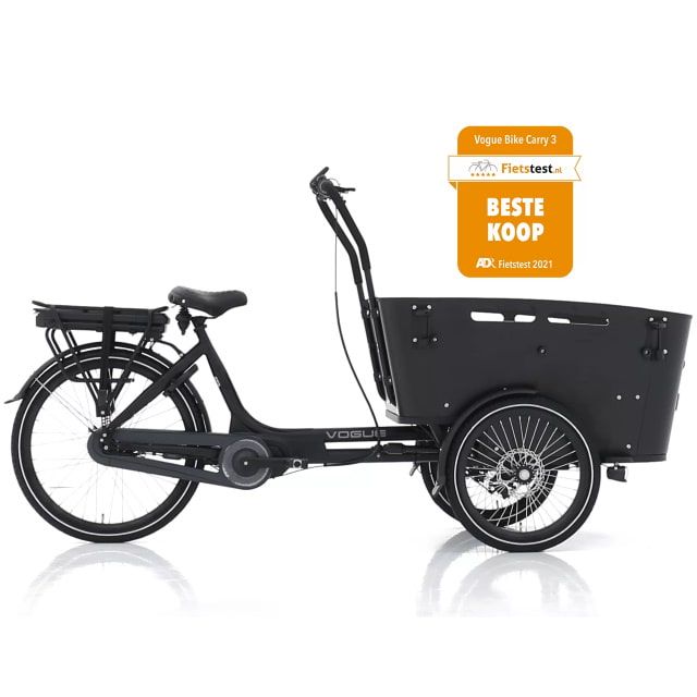 Vogue Carry 3 Elektrische Bakfiets 7 Speed Zwart