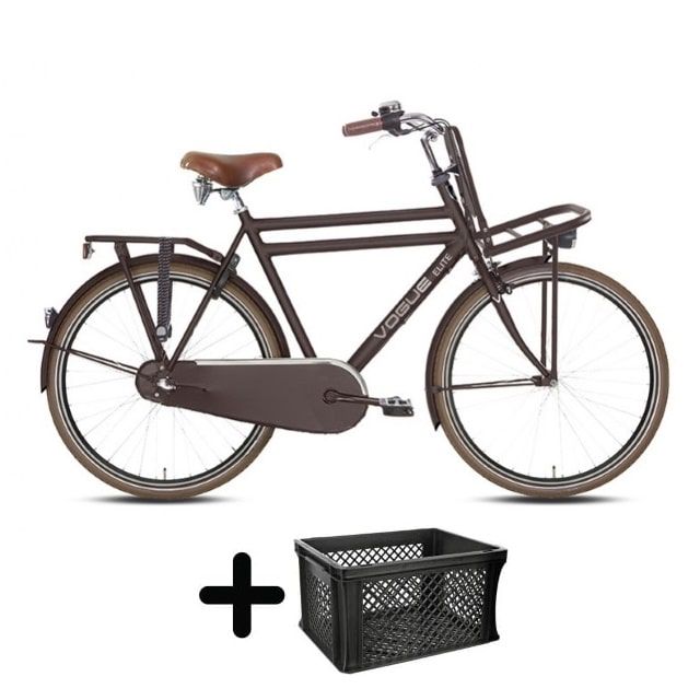 Vogue Elite Heren 3 Versnellingen 28 inch Matt Brown KRAT