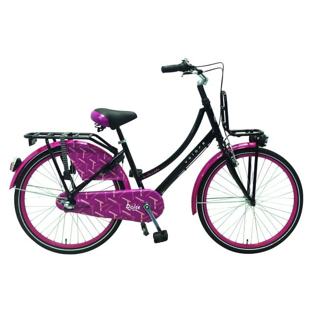 Volare Dolce 3 Versnellingen 24 inch Zwart Roze