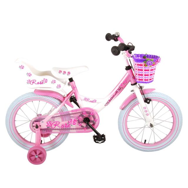 Volare Rose Kinderfiets Meisjes 16 inch Roze Wit
