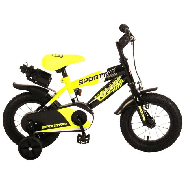 Volare Sportivo Kinderfiets Jongens 12 inch Neon Geel Zwart