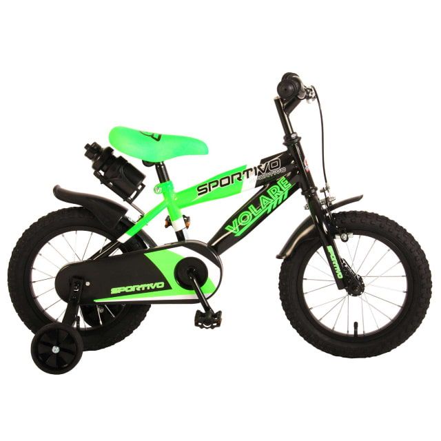Volare Sportivo Kinderfiets Jongens 14 inch Neon Groen Zwart