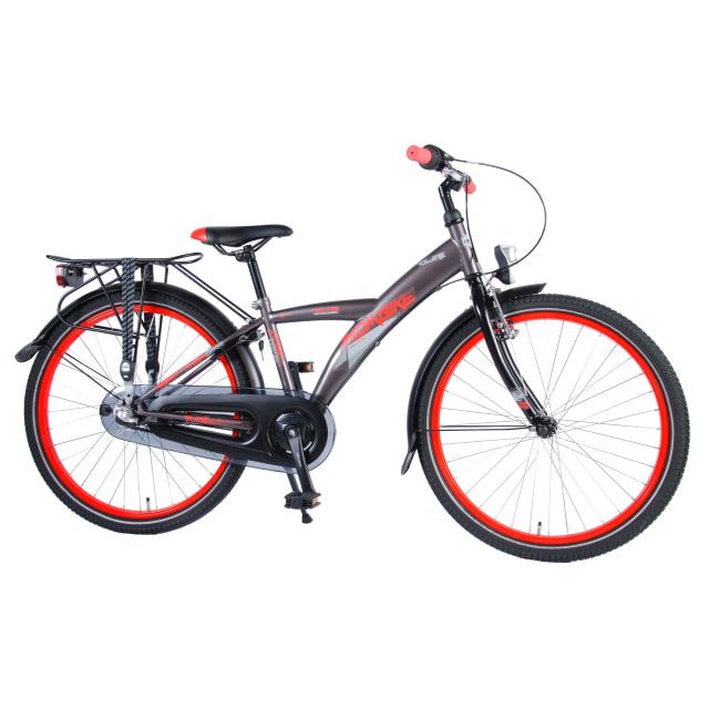 Volare Thombike City 3 Versnellingen 24 inch Grijs Rood