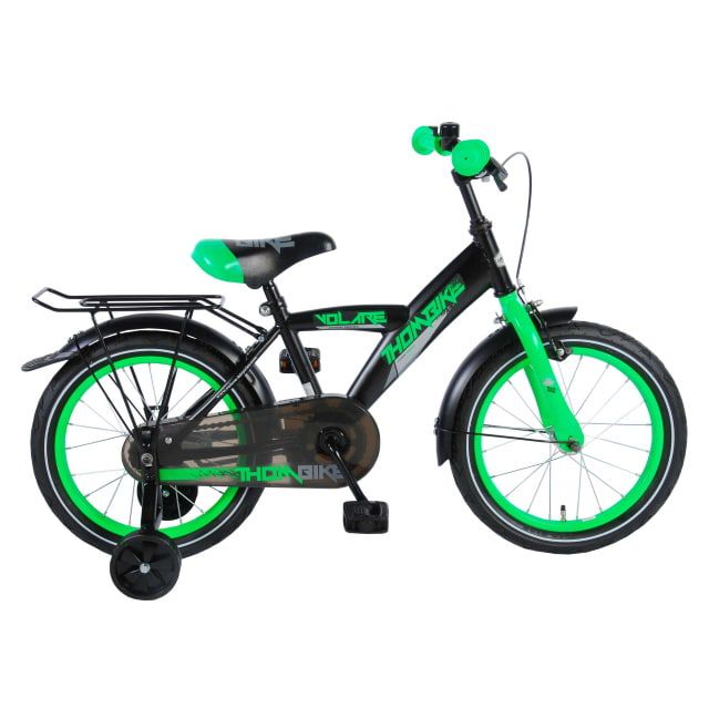 Volare Thombike Kinderfiets Jongens 16 inch Satijn Zwart Groen