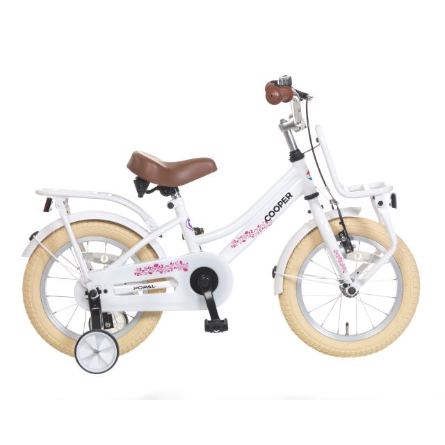 Popal Cooper 14 inch Meisjesfiets Wit