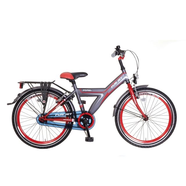 Popal Jongensfiets Funjet Rood Grijs 26 inch