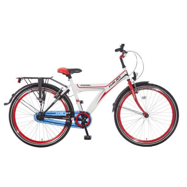 Popal Jongensfiets Funjet Rood Wit 26 inch