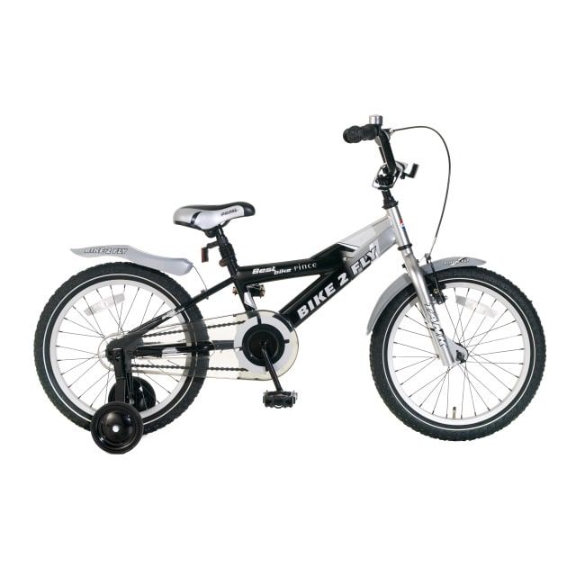 Popal Bike 2 Fly 18 inch Zilver Zwart