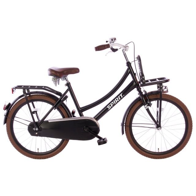 Spirit Cargo Meisjesfiets 22 inch Mat Zwart