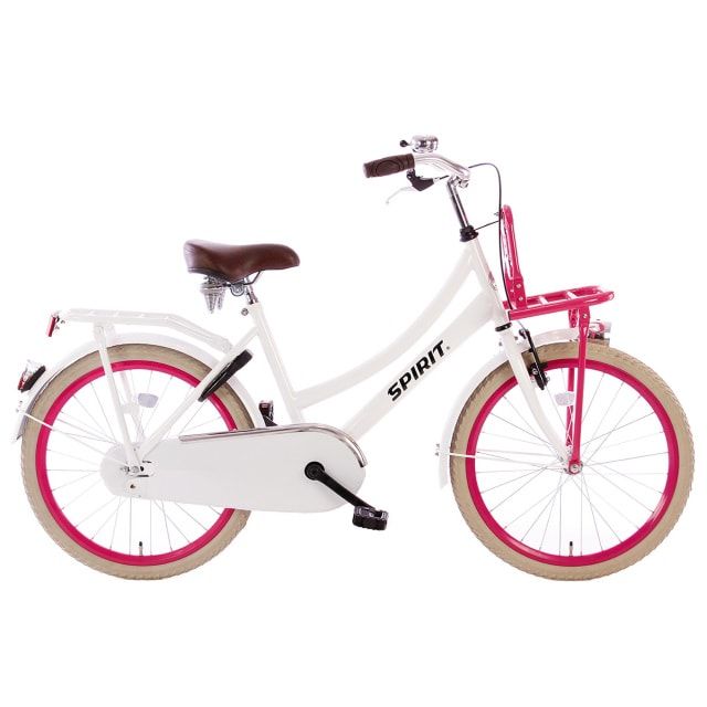 Spirit Cargo Meisjesfiets 22 inch Wit Roze