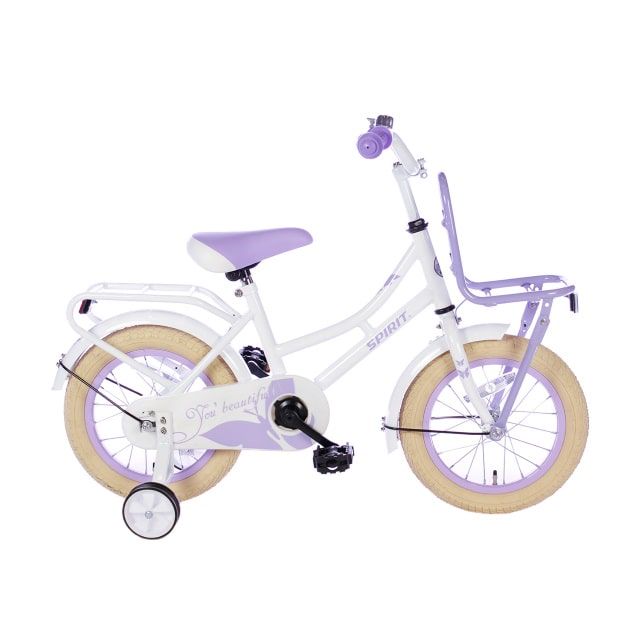 Spirit Omafiets 12 inch Wit Paars