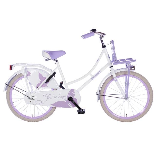 Spirit Omafiets 20 inch Wit Paars