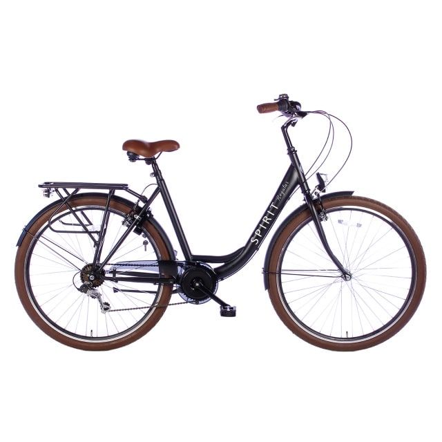 Spirit Regular 7 Versnellingen 28 inch Mat Zwart