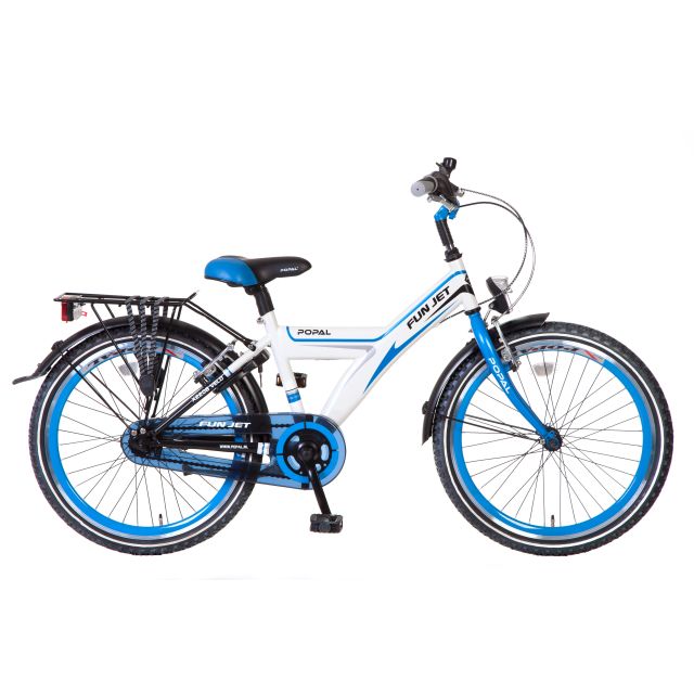 Popal Jongensfiets Funjet Wit Blauw 22 inch