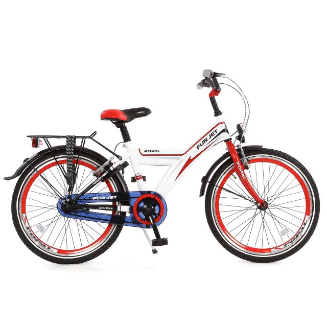Popal Jongensfiets Funjet Rood Wit 22 inch
