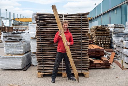 Poteau de clôture en bois Poteau de clôture en châtaignier 120 cm 