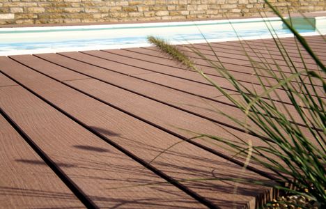 HANDMUSTER WPC MASSIV Terrassendielen 19 mm Diele Dielen Holz Colorao braun 