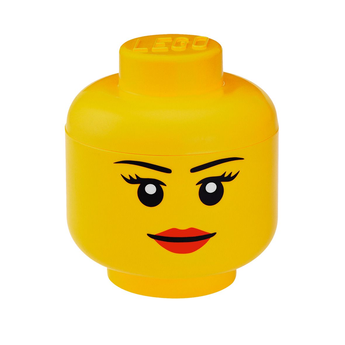 LEGO Girl Aufbewahrung Kopf 24 x 24 x 27 cm gelb